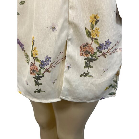 Lulus Women's Beige Summer Flower Print Slip Short Dress Sz L - New - Picture 5 of 10